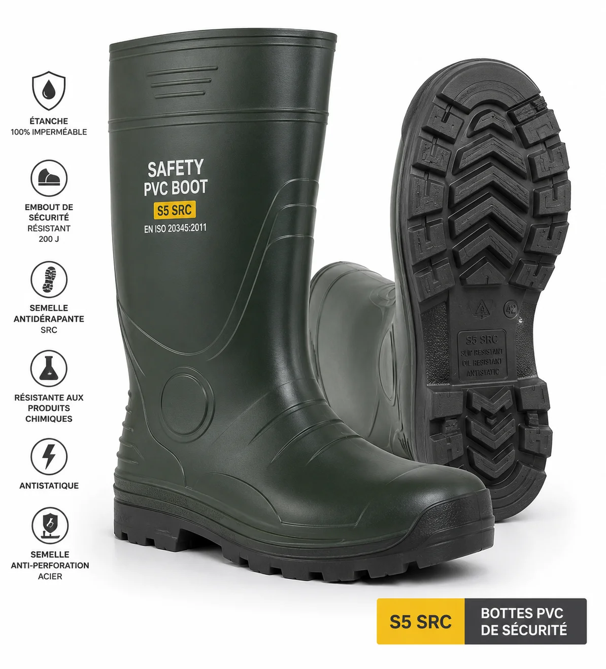 Bottes PVC de sécurité
